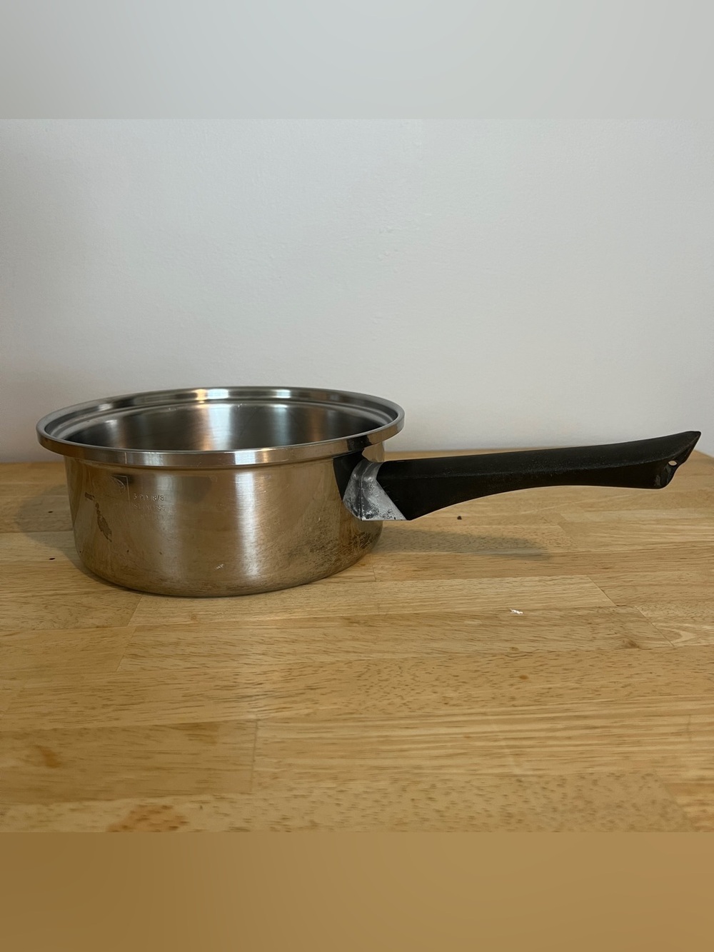 Amway Queen Cookware 1.5 Pot Qt 18/8 Stainless Steel 3-Ply Saucepan NO LID USA